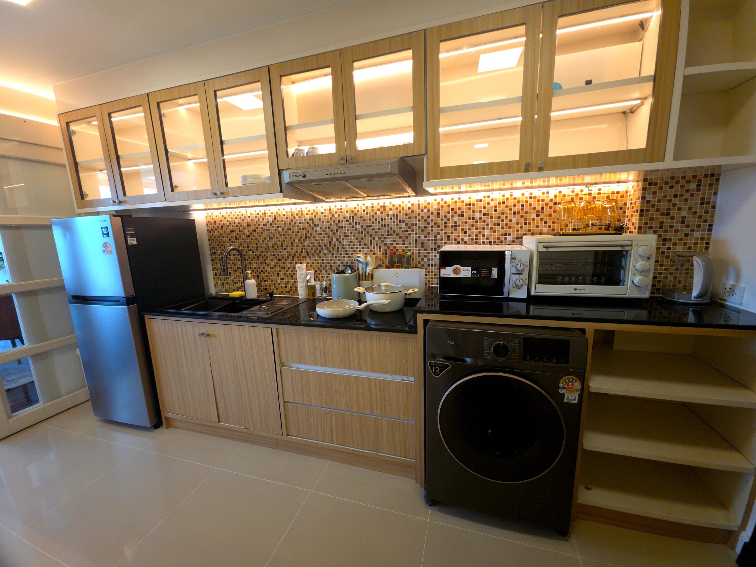 Two-bedroom kitchen at Dee Residence Patong Phuket